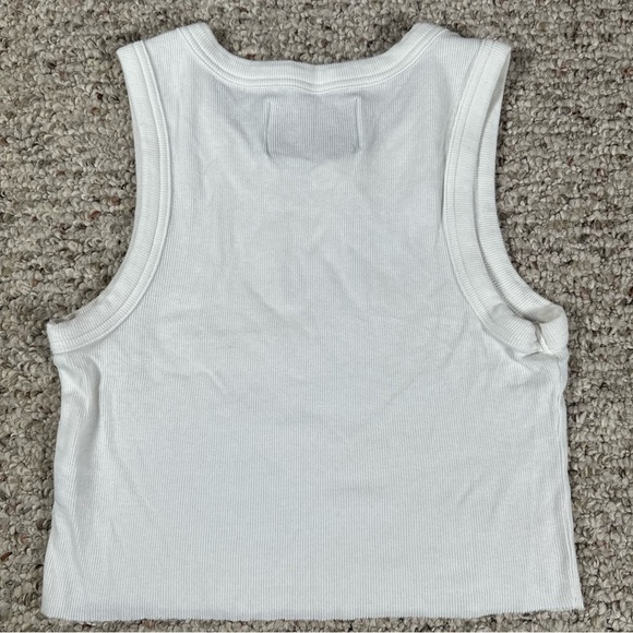 Land Rover Ribbed Cropped Tank White Size Medium - Picture 2 of 5